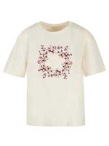 Футболка F4NT4STIC Rosa Frühlings Blumenkranz Dekor, Light beige