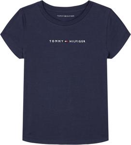 Футболка с коротким рукавом и логотипом-флажком Tommy Hilfiger для девочек, Navy/Classic Logo