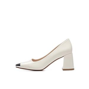 DAPHNE Женские туфли на платформе с массивным каблуком бежевые, цвет Beige