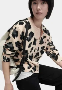 Кардиган с круглым вырезом и анималистическим принтом Marks & Spencer, Neutral