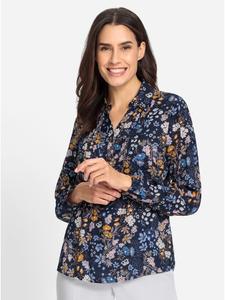 Блузка без застежки с темно-синим кунжутным принтом WITT WEIDEN