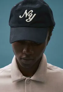 Вышитая кепка Bershka, Dark Blue