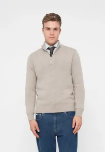 Джемпер mouline с застежкой-молнией Hackett London, Concrete Beige