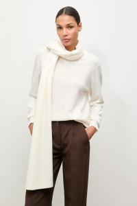 Свитер из мериносовой шерсти с шалью Answear.Lab, бежевый