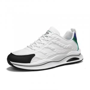 NANJIREN Антискользящие износостойкие мужские низкие кэжуал кроссовки бело-черные, цвет White Black