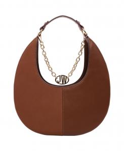 Гладкая и замшевая сумка через плечо из искусственной кожи с цепочкой и логотипом Jason Wu, Brown