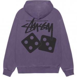 Худи Dice с пигментной окраской Stussy, фиолетовый