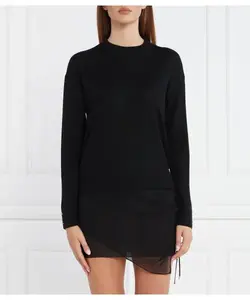 Шерстяной свитер Regular fit Patrizia Pepe, черный