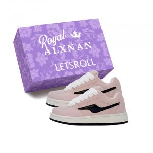 Alxnan Женские скейтерские кроссовки лоу-топ розовые с коробкой, цвет Pink+Box