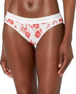 Трусики-бикини Calvin Klein женские Ck One Cotton, Lilium Print_Strawberry Shake