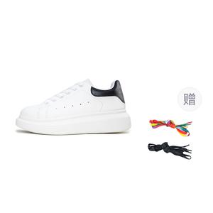 Скользоустойчивые, Сбалансированные, Легкие Кроссовки для скейтборда Низкие Unisex Humanism 1986, Белый Черный (Классические Женские) + Подарочные Шнурки 2 Пары (Рекомендуем взять на размер больше для женщин)