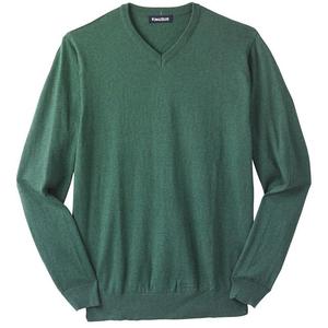 Мужской легкий свитер с v-образным вырезом для больших и высоких размеров Kingsize KingSize, цвет Heather Hunter