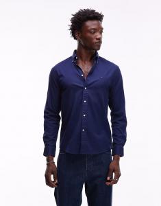 Рубашка из фланели темно-синего цвета Tommy Hilfiger