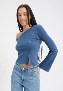 Топ Even&Odd Long sleeved top, Dark Denim/Dark Blue