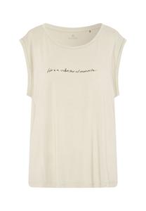 Топ с нежной надписью DETTO FATTO, бежевый