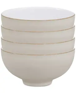 Набор из 4 мисок для риса из натурального холста Denby, white/natu