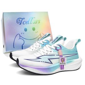 Коллекция гром и молния TCELLARS, белый фиолетовый синий (Full-Length Anti-Twist Carbon Plate Style)