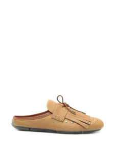 Мюли Montego из телячьей кожи с бахромой Wales Bonner, коричневый