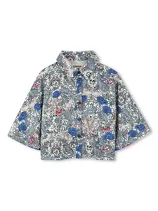 Блузка с графичным принтом Zadig & Voltaire Kids, синий