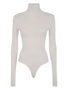 Боди с длинными рукавами и воротником-стойкой Entire Studios, белый