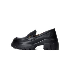 PT'SON Лоферы женские черные, бело-черные, цвет Black