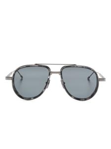 Thom Browne Eyewear солнцезащитные очки-пилоты, серый