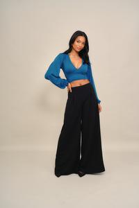 Топ WAL G. CRISSY BACKLESS, Teal Blue/Blue-Grey