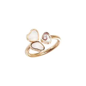 Кольцо Chopard Happy Hearts Wings - Кольцо, розовое золото, бриллиант, перламутр
