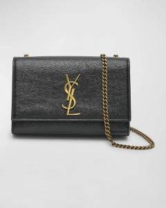 Маленькая кожаная сумка через плечо Kate YSL Saint Laurent, цвет Black