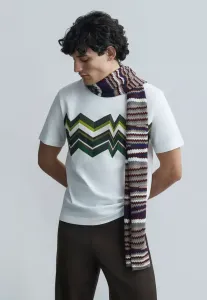 Футболка с коротким рукавом и принтом Missoni, White/Green Tones