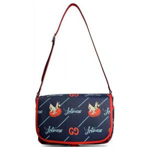 GUCCI Кожаная сумка-мессенджер через плечо детская синяя