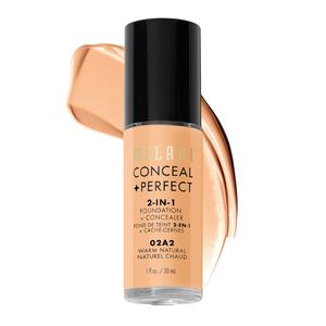 Тональный крем для лица conceal + perfect 2in1 Milani, 02a2 - warm natural, объем 30 мл