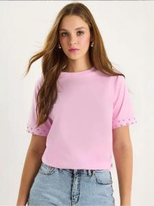 Bianco Lucci Футболка в светло-розовом цвете