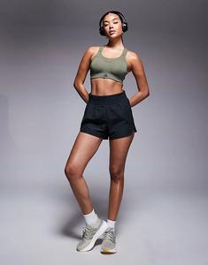 Шорты Adidas Training Pacer с высокой талией 3 дюйма, чёрного цвета