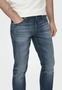 Джинсы облегающего кроя SLIM FIT  Only & Sons, синий деним