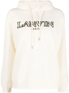 Худи с вышитым логотипом Lanvin, нейтральный