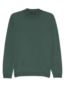 Джемпер из мериносовой шерсти Roberto Collina, зеленый