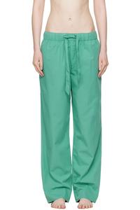 Пижамные брюки из поплина Tekla, зеленый