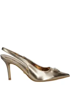 Туфли с ремешком на пятке и эффектом металлик GUESS USA, золотой