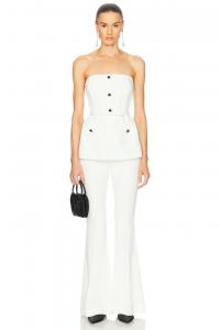 Комбинезон из эластичного крепа self-portrait, белый