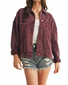 Жакет со складками на спине, отделанный вишневым лаком Mustard Seed