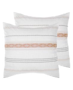 Комплект из двух наволочек pickford tribal stripe, европейский стиль. Levtex, Pink