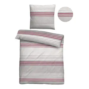 Постельное белье Biberna «0840516», уютное и теплое, бархатистое, меланжевое, 100% хлопок, производство Германия, цвет burgund