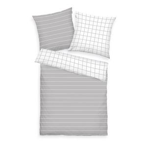 Постельное белье Renforcé Tom Tailor Tom Tailor Typ C, хлопок - светло-серый / белый - 155 x 220 см