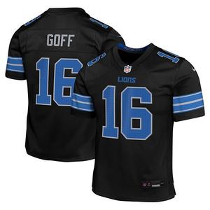 Джерси Detroit Lions игрока Джареда Гоффа черное молодежное Nike