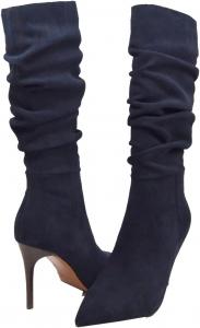 Женские узкие ботильоны с платьем SoleMani, Blue Suede