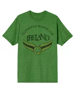 Мужская футболка с коротким рукавом и круглым вырезом Quidditch World Cup Ireland Green - XXL Harry Potter, зеленый