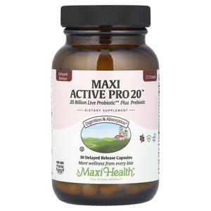 Maxi Health, Maxi Active Pro 20 , 20 миллиардов, 30 капсул с отсроченным высвобождением