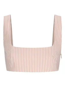 Полосатый топ-бралетт с квадратным вырезом The Andamane, розовый