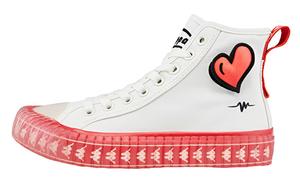 Кеды Kappa Canvas Shoes Unisex High-Top Heron Feather White